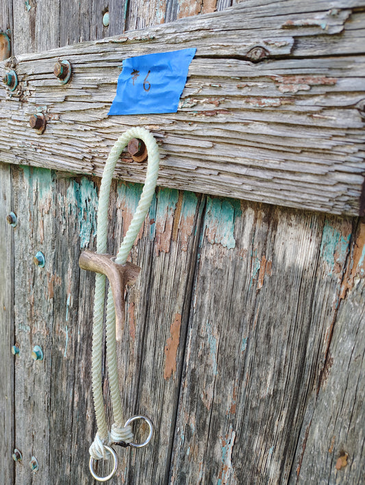 War bridle with deer antler slide
