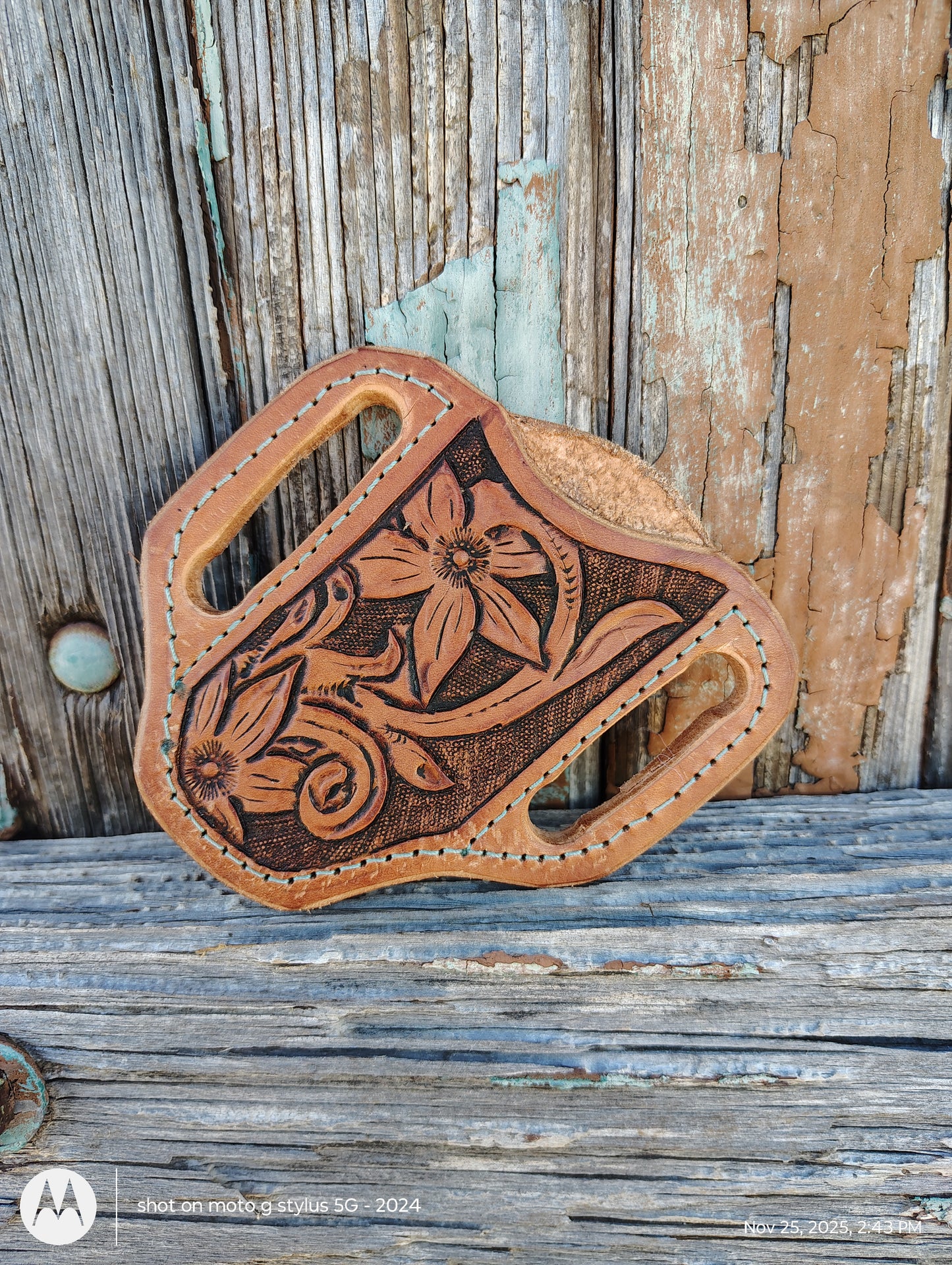 Floral pocket knife sheath