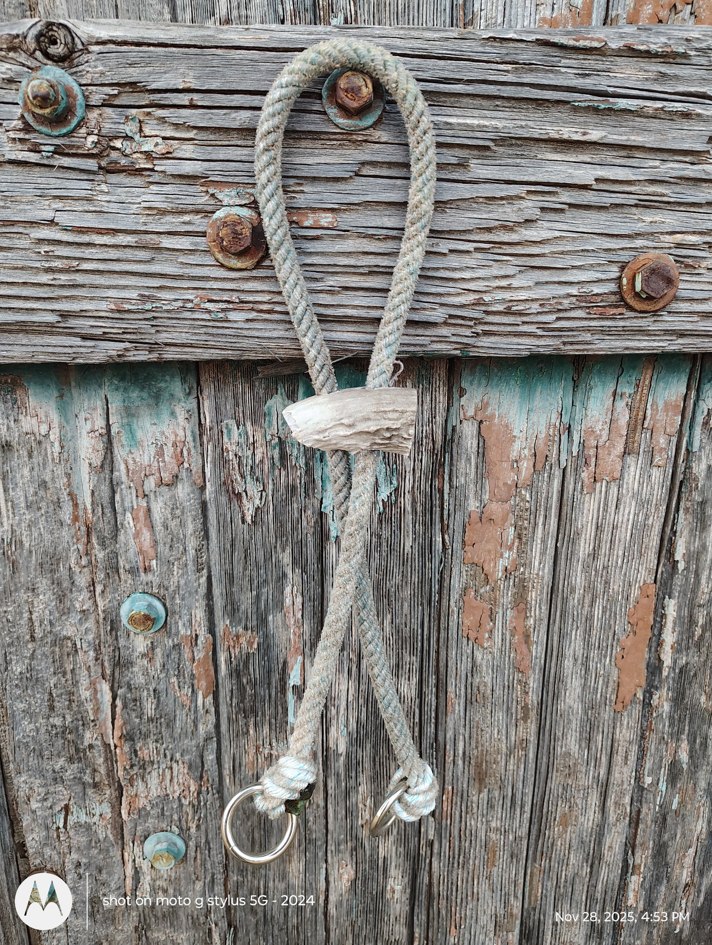 War bridle with deer antler slide