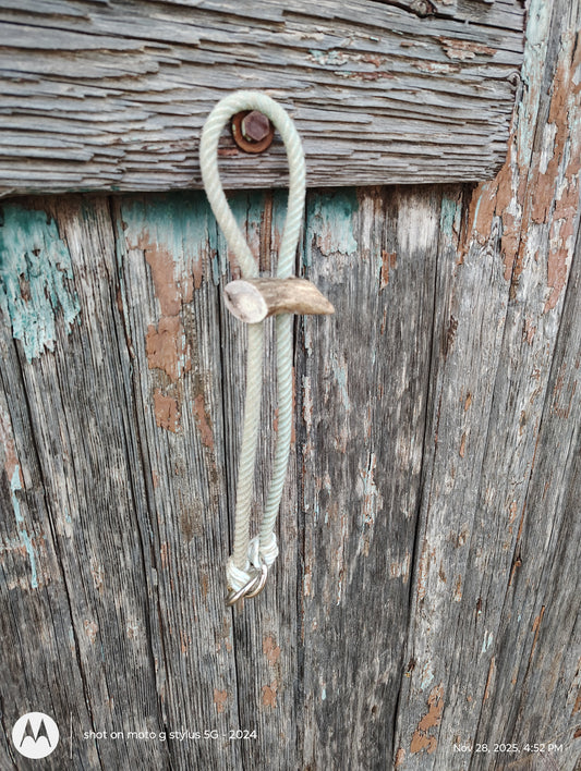 War bridle with deer antler slide